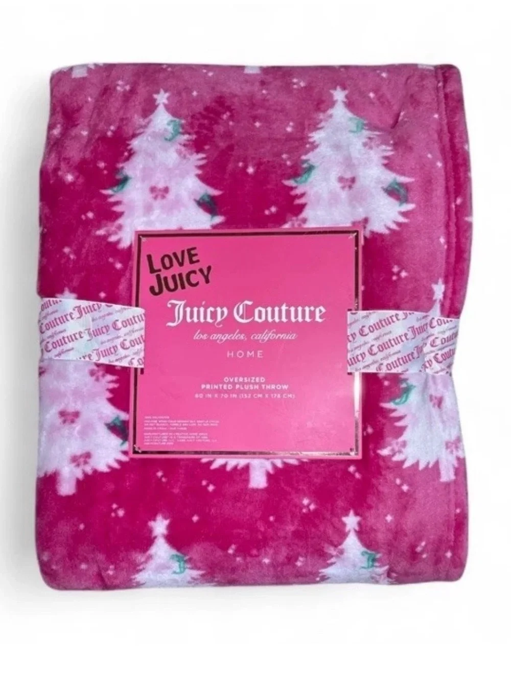 Juicy Couture Kids Pink Holiday Tree Pajama Top